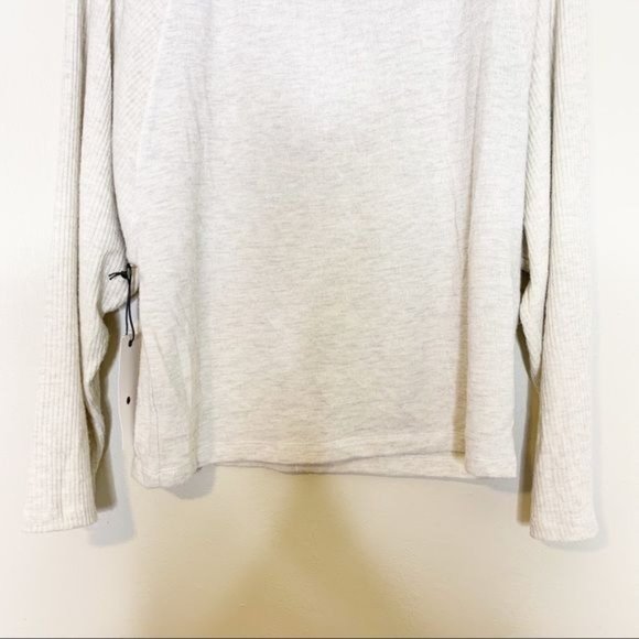 NWT Treasure & Bond Oatmeal Ribbed Long Raglan Sleeve Boat Neck Top Small - Picture 8 of 12